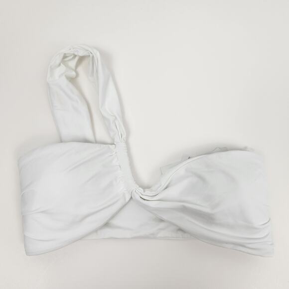 L*Space Mick Bikini Top in White Size Small One Shoulder NWT - Picture 2 of 5